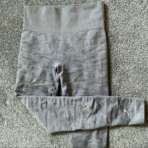 Grey Camo Seamless Gymshark Leggings - Picture 7 of 9